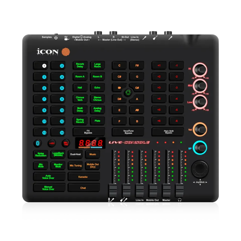iCON Pro Audio Live Console mixer streaming USB