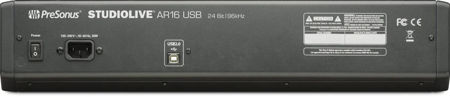 PreSonus StudioLive AR16 USB mixer 18 canali