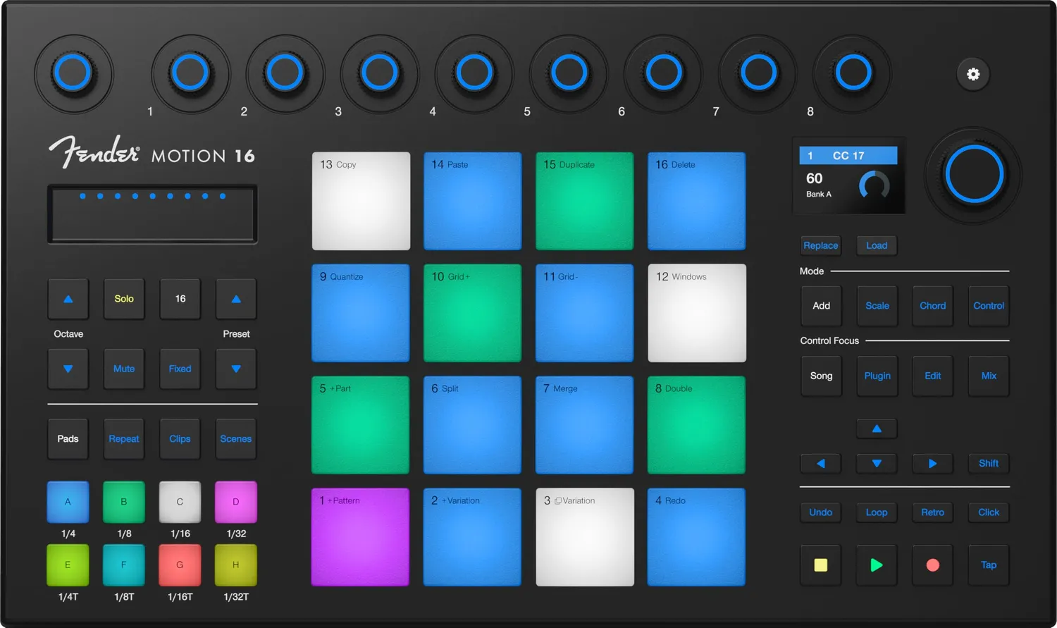 Fender Studio Motion 16 controller MIDI pad FATAR USB