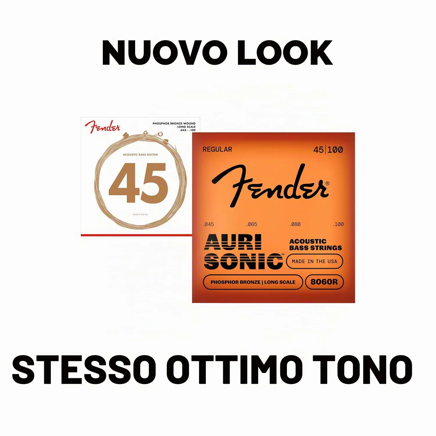 Fender Corde Basso Acustico Phosphor Bronze 45-100