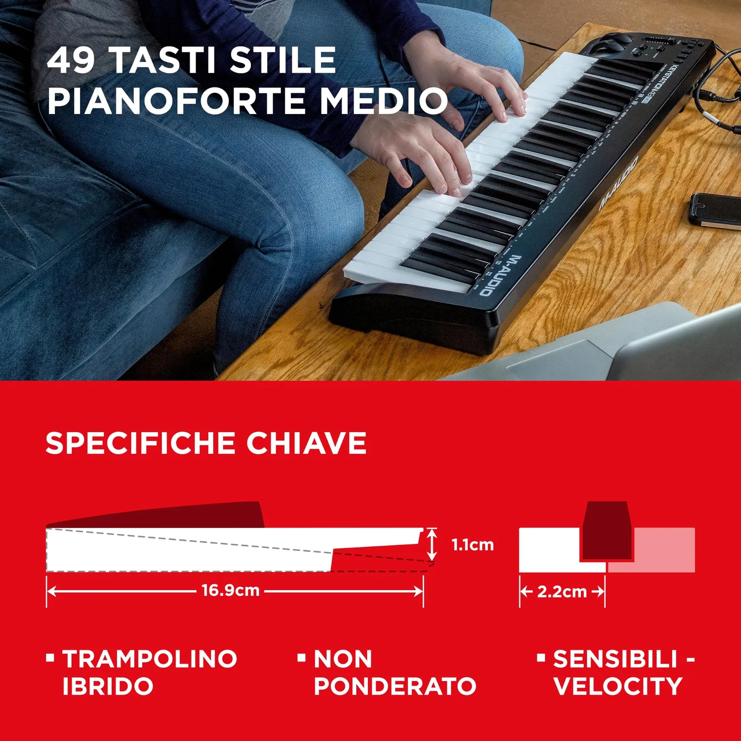 M-Audio Keystation 49 MK3 tastiera MIDI 49 tasti USB