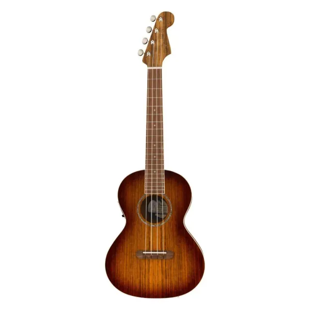 Fender Rincon Ukulele Tenore Aged Cognac Burst Elettrificato