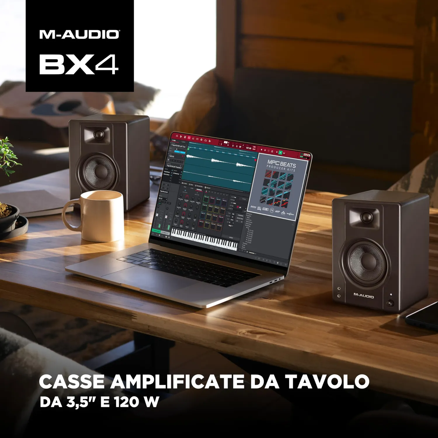 M-Audio BX4 monitor studio 4.5" coppia Kevlar nero