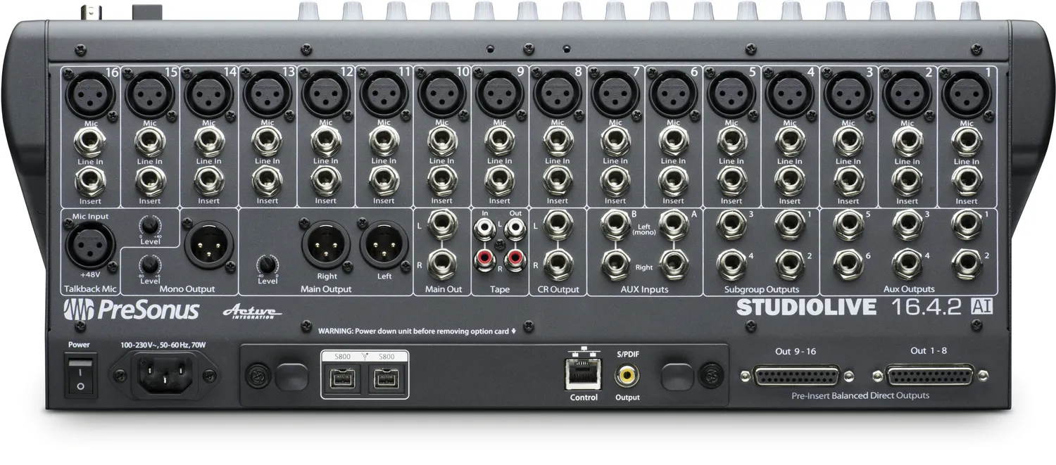 PreSonus StudioLive 16.4.2AI mixer digitale 16 canali live