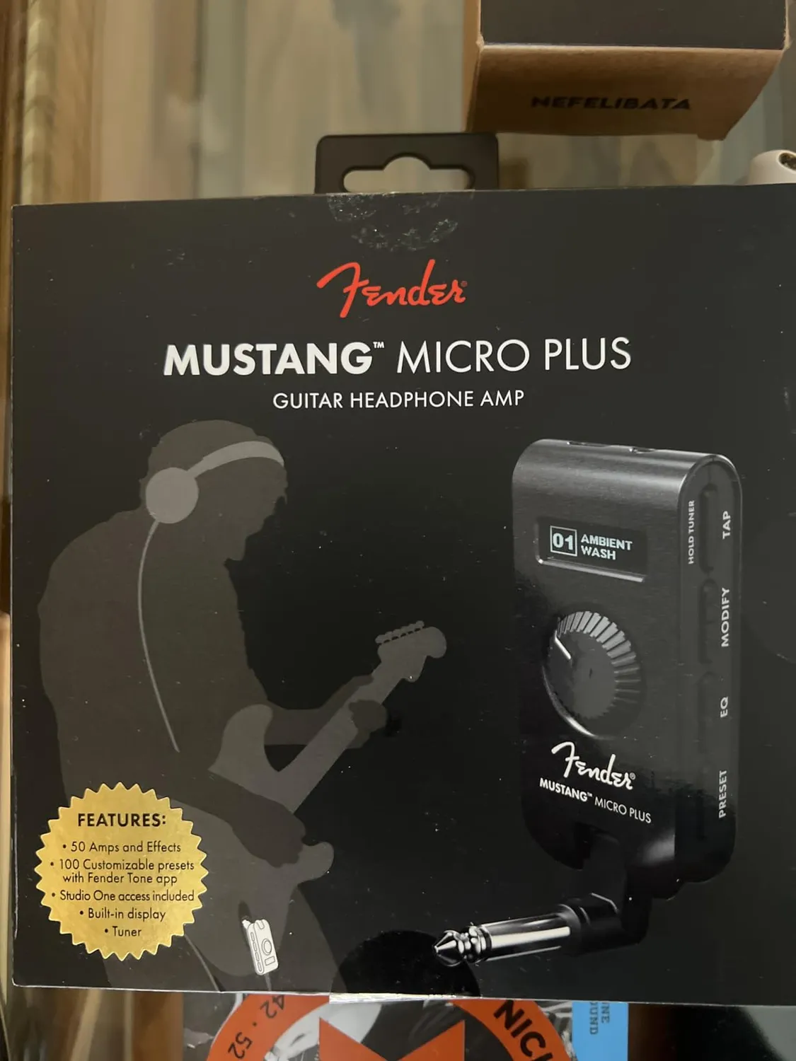 Fender Mustang Micro Plus amplificatore cuffie Bluetooth 100 preset