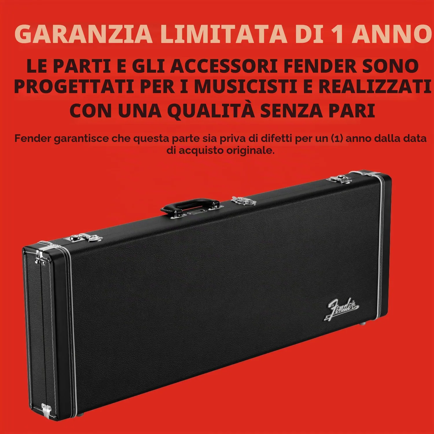 Fender Classic Series custodia rigida Strat Tele nera legno