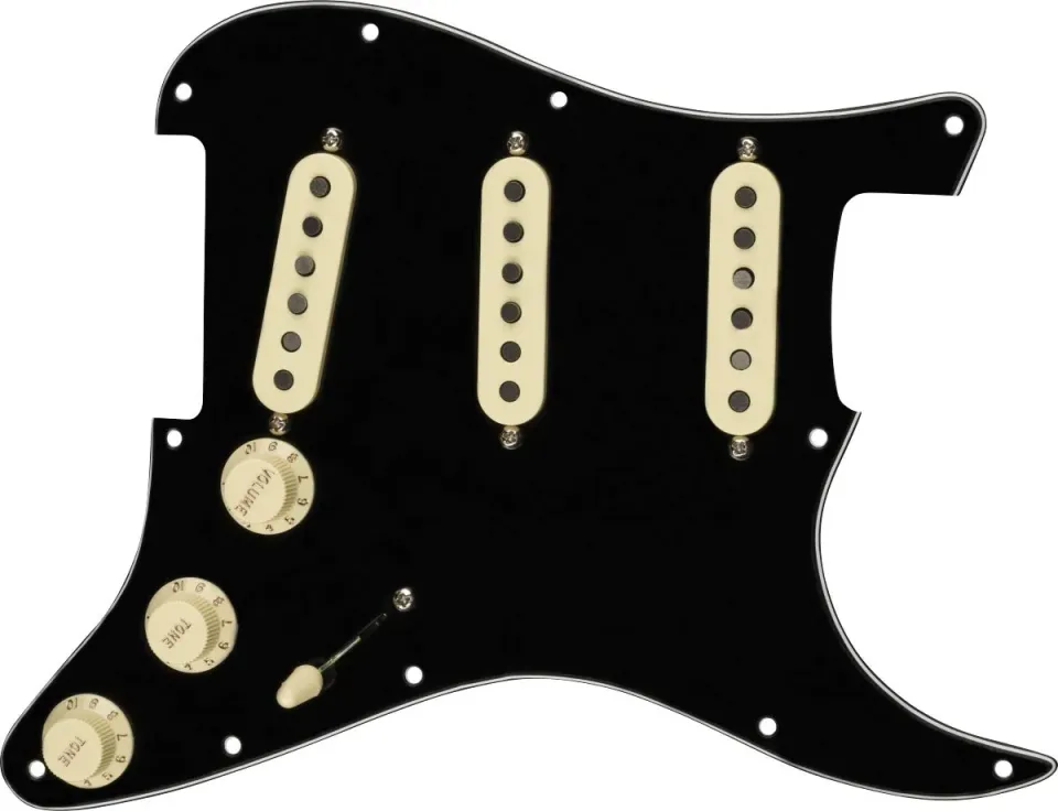 Fender Tex-Mex Battipenna Strat S/S/S Nero 11 Fori