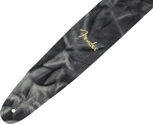 Fender Tie-Dye tracolla chitarra pelle nero 5 cm