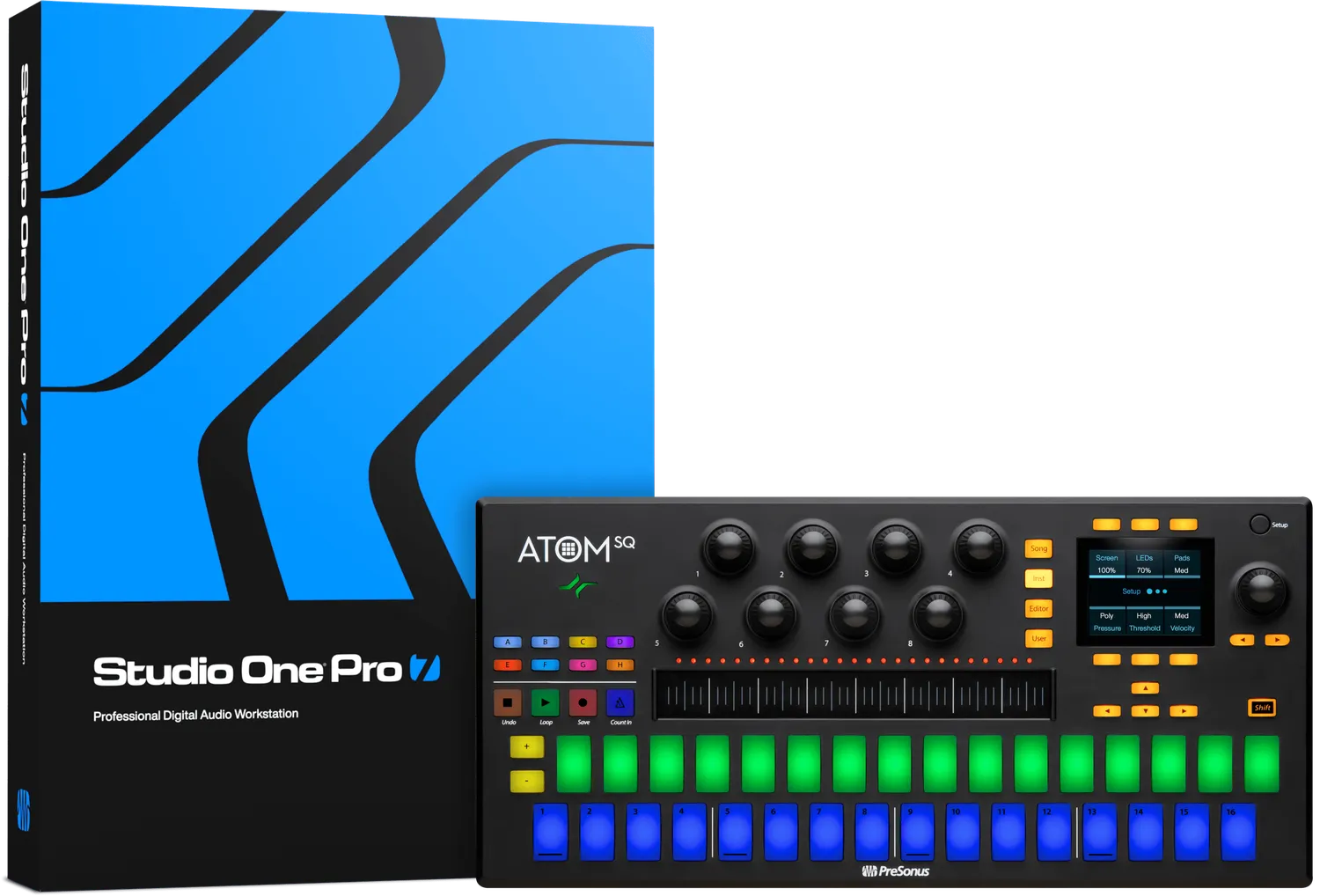 PreSonus ATOM SQ controller MIDI 32 pad USB con sequencer