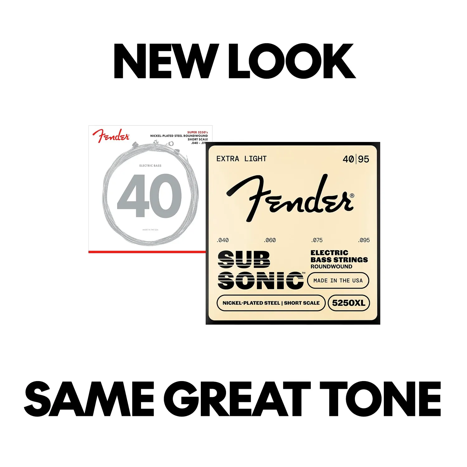 Fender 5250XL corde basso scala corta 40-95 nickel