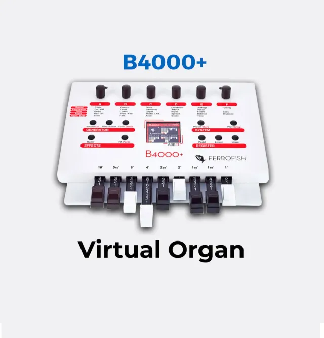 Ferrofish B4000+ expander organo modelling 9 drawbar