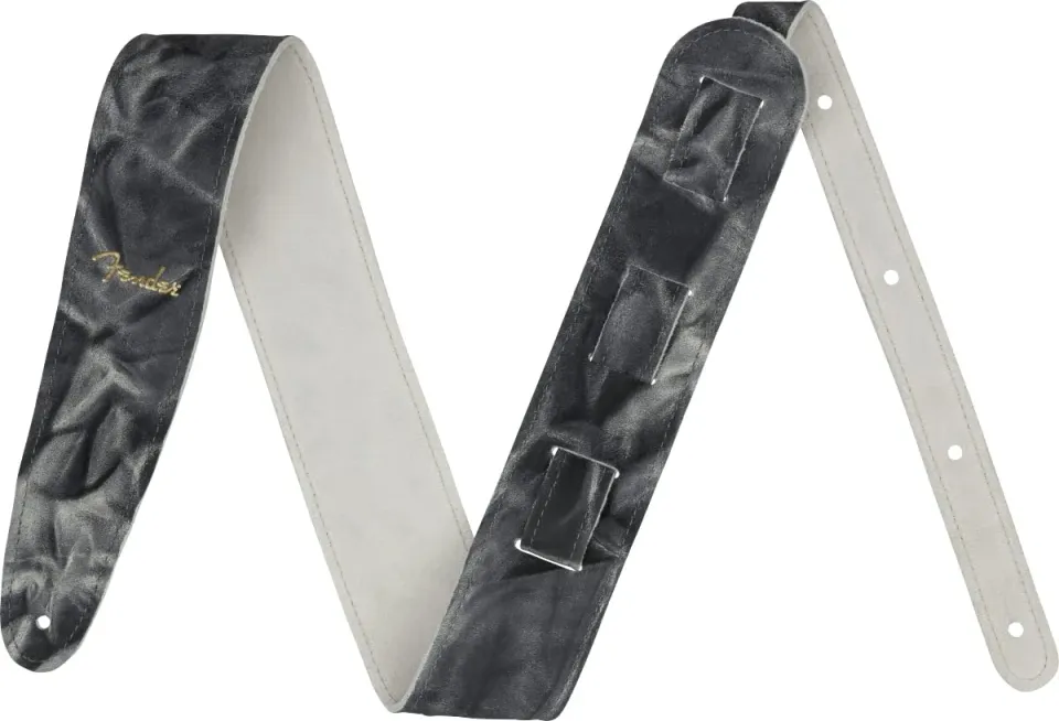 Fender Tie-Dye tracolla chitarra pelle nero 5 cm