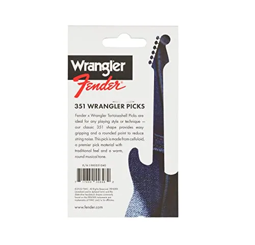 Fender Wrangler 351 plettri chitarra tartarugati 8 pezzi