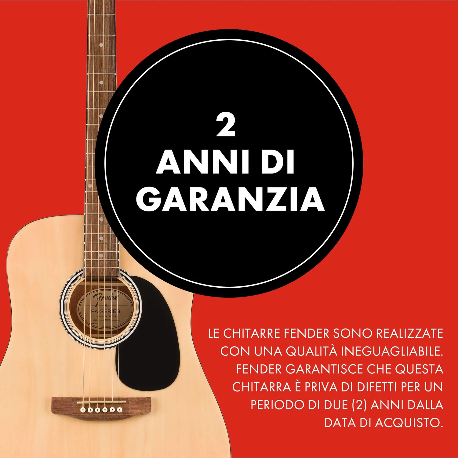 Fender FA-25 chitarra acustica dreadnought Natural destrimani