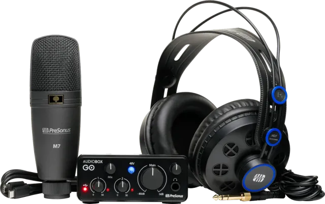 PreSonus AudioBox GO Bundle scheda audio USB-C con microfono