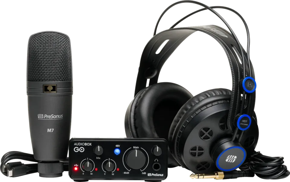 PreSonus AudioBox GO Bundle scheda audio USB-C con microfono