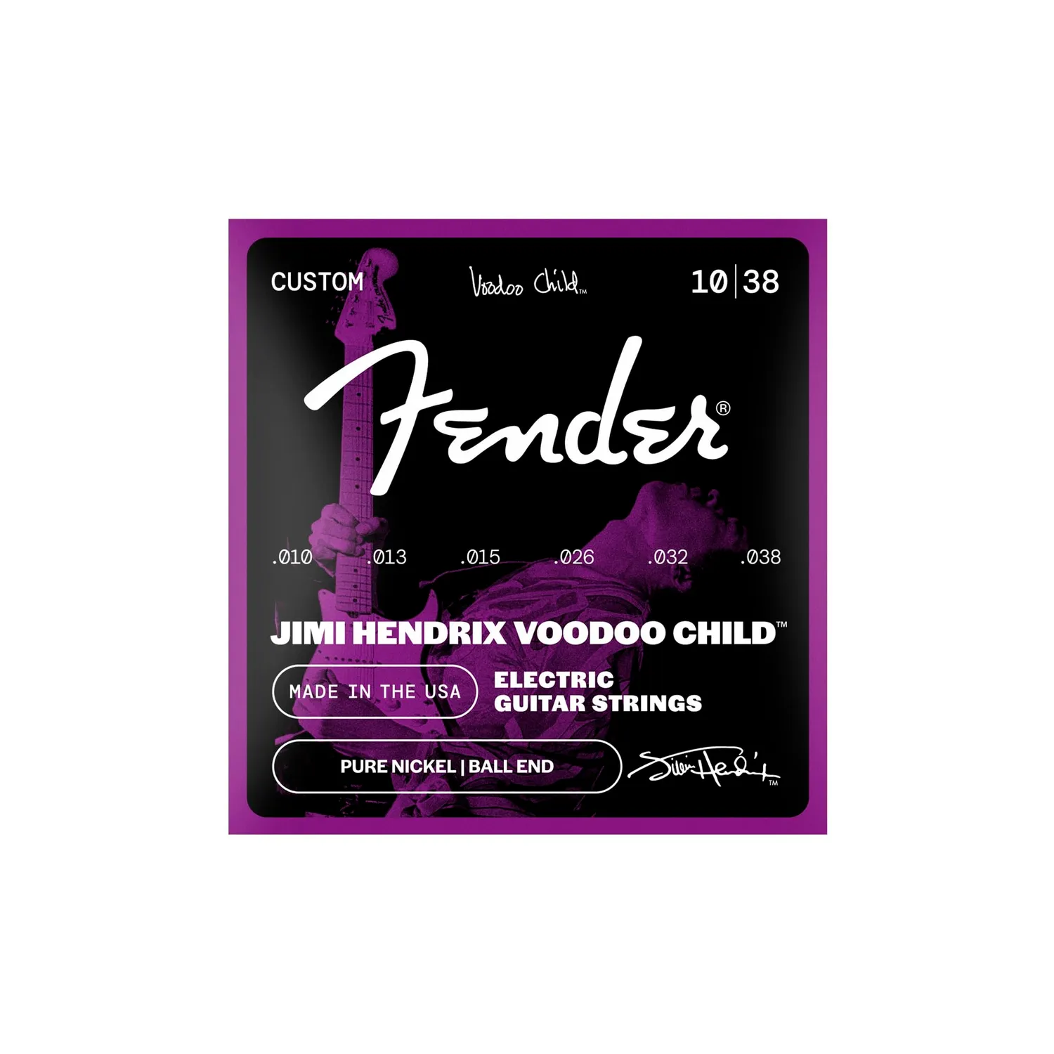 Fender Hendrix Voodoo Child Corde Elettrica 10-38 Testa Sferica
