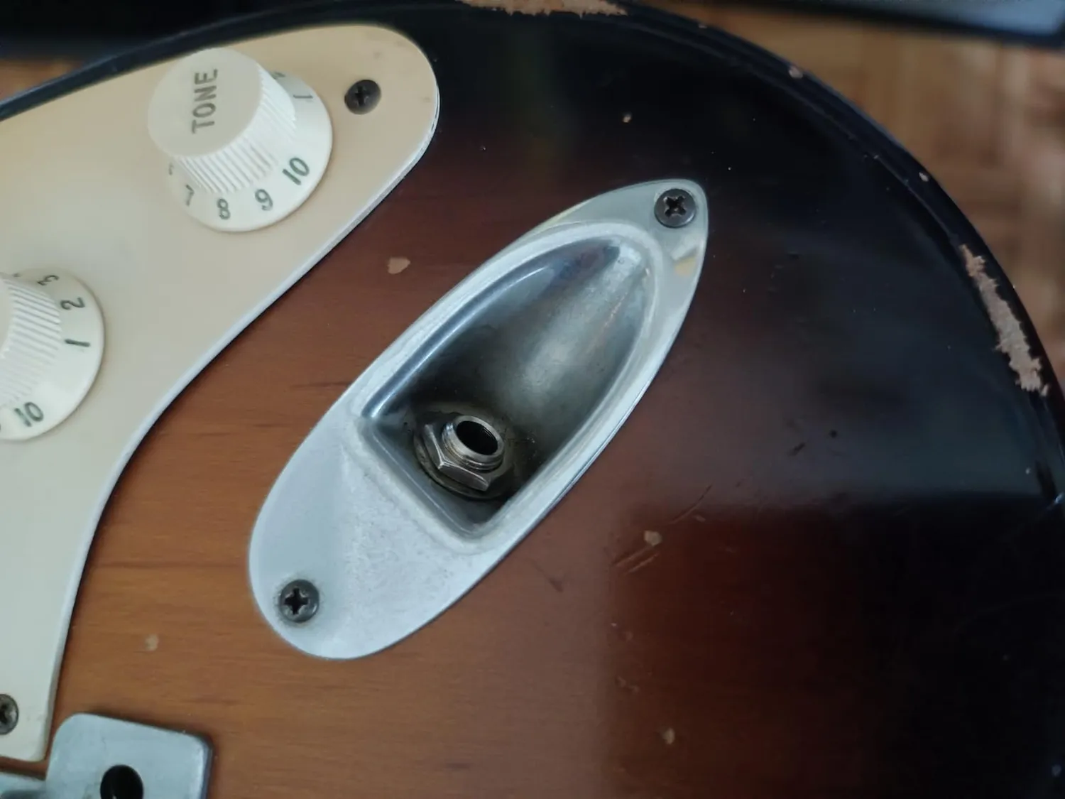 Fender Jack Uscita 6,35 mm ricambio con dado e rondella