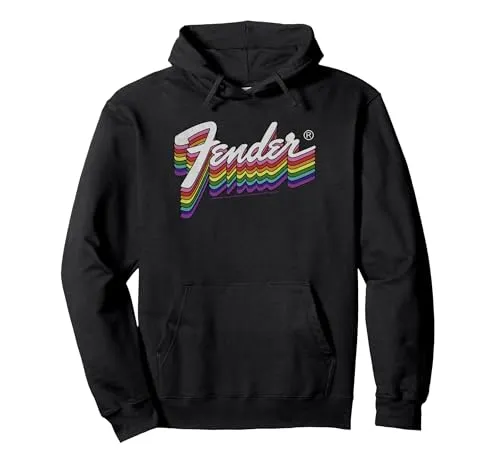 Fender Rainbow Logo felpa con cappuccio