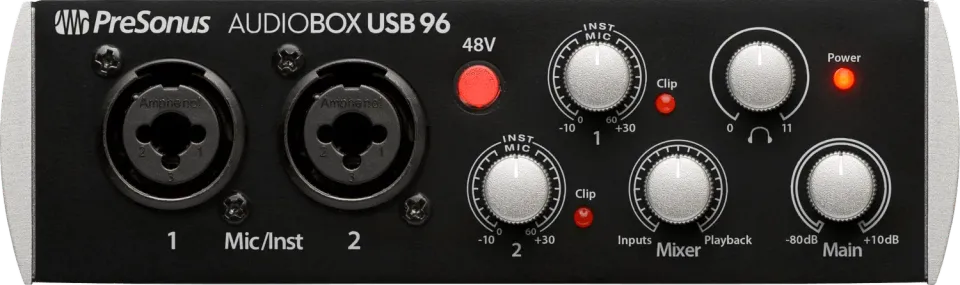 PreSonus AudioBox USB 96 scheda audio USB nera 2x2