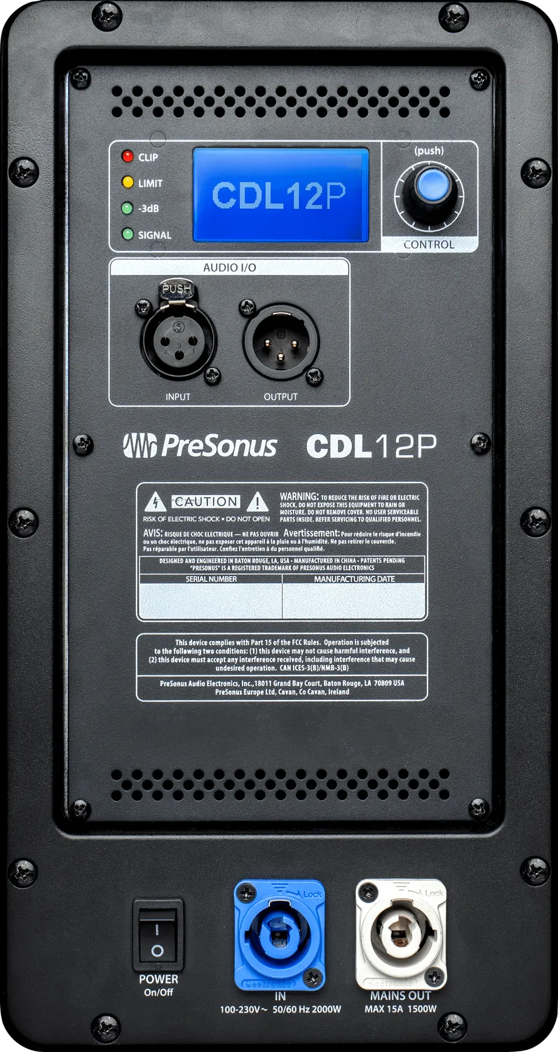PreSonus CDL12P cassa attiva 1000W direttività costante