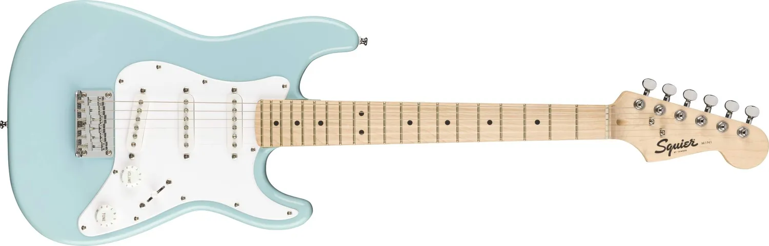 Fender Squier Mini Stratocaster kit chitarra Blu Daphne