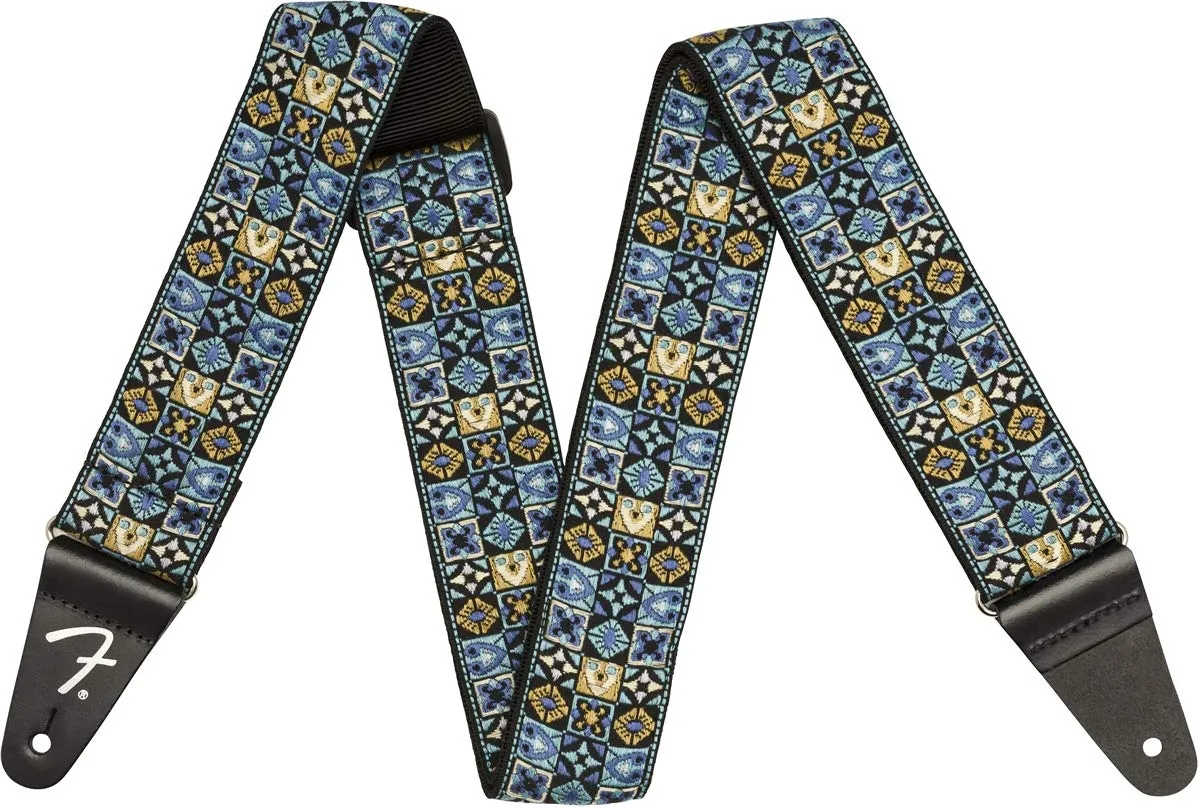 Fender Festival tracolla chitarra blu 5cm mosaico