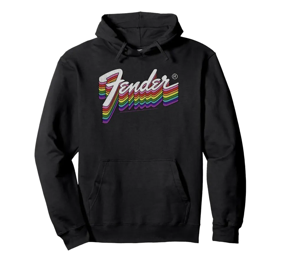 Fender Rainbow Logo felpa con cappuccio