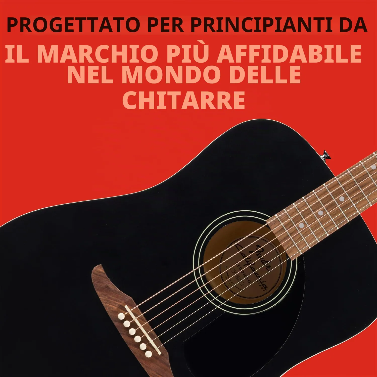 Fender Redondo California Chitarra Acustica Nera