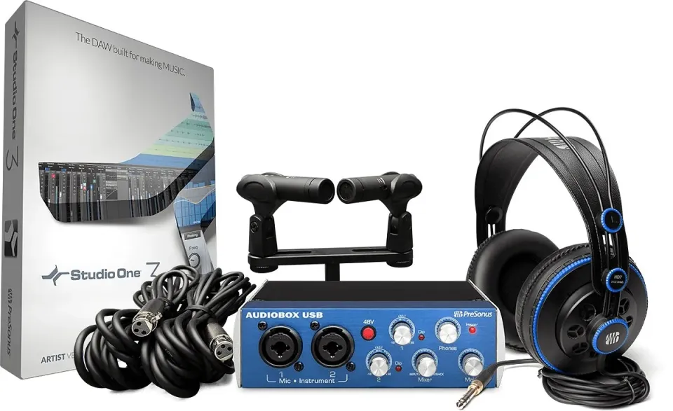 PreSonus AudioBox Stereo kit registrazione 2 microfoni