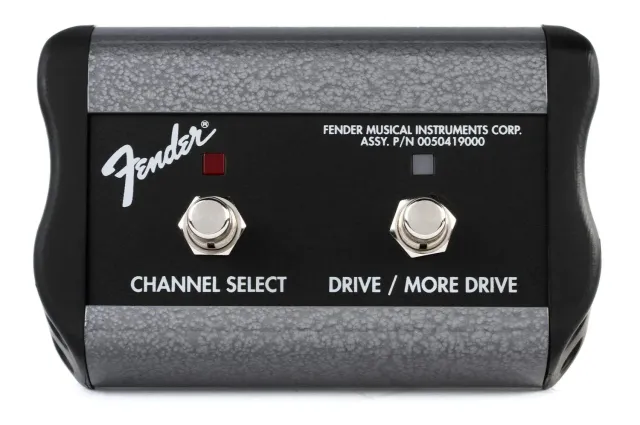 Fender Footswitch Pedale 2 Pulsanti Canale Gain Jack 6,3 mm