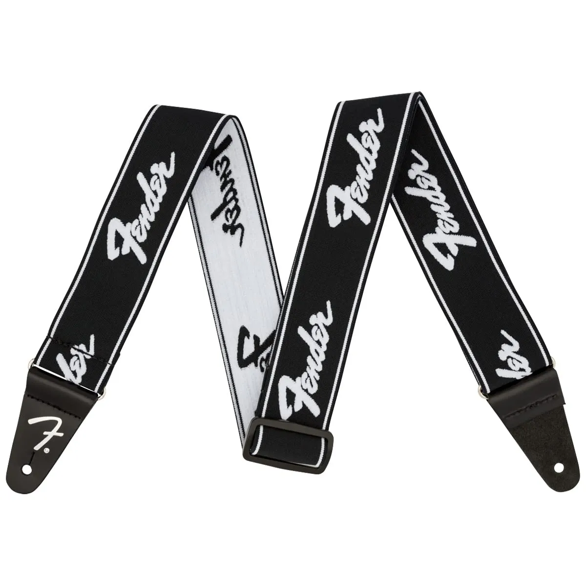 Fender Running Logo tracolla chitarra 2" nera