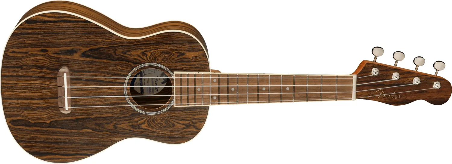 Fender Zuma Exotic Concert ukulele concerto bocote noce