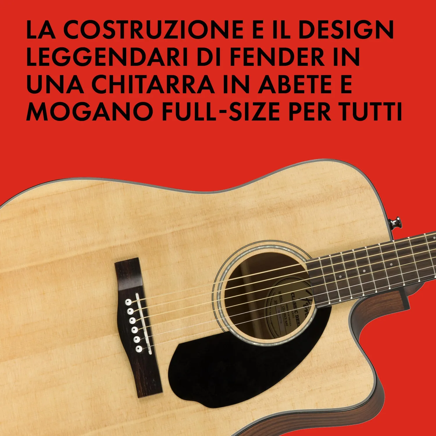 Fender CD-60SCE Chitarra Acustica Dreadnought Natural
