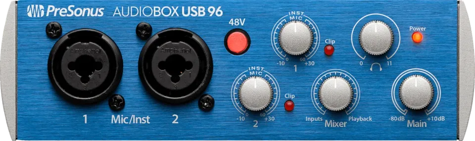 PreSonus AudioBox USB 96 scheda audio USB blu 2x2