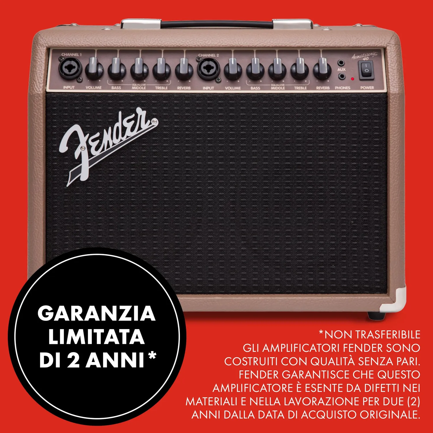 Fender Acoustasonic 40 Amplificatore Acustica e Voce 40W