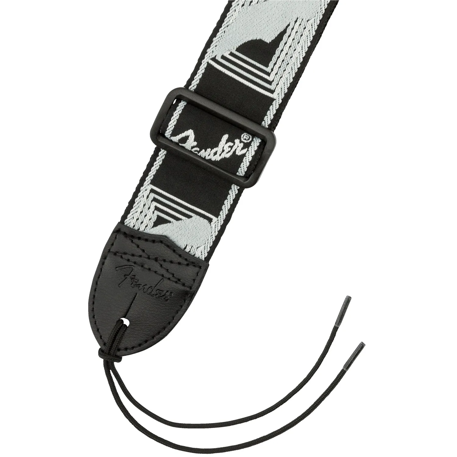 Fender Monogram Tracolla Chitarra 2" Nero Grigio intrecciata