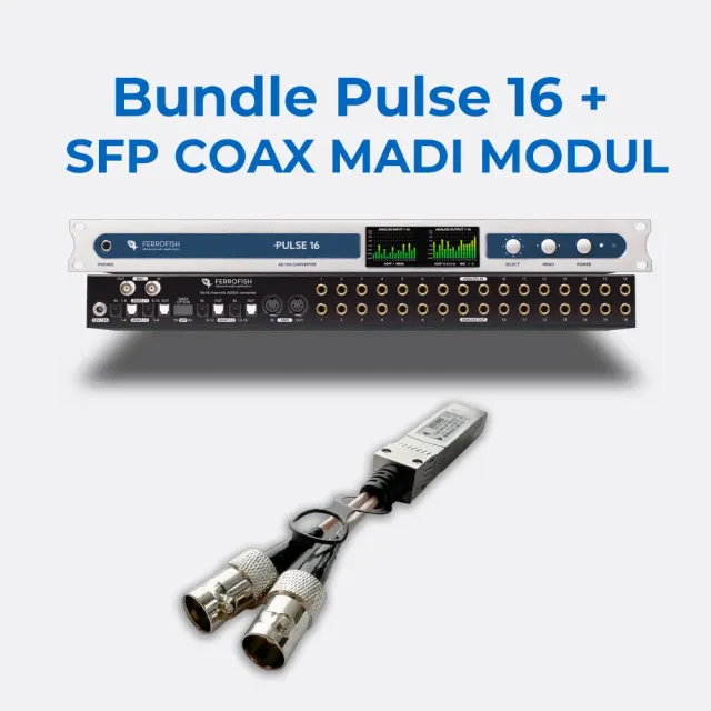 Ferrofish Pulse16 convertitore ADAT + modulo SFP coassiale