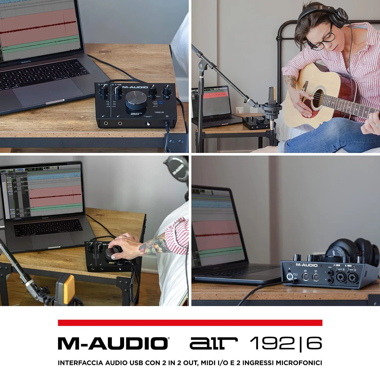 M-Audio AIR 192|6 scheda audio USB MIDI 24bit 2in