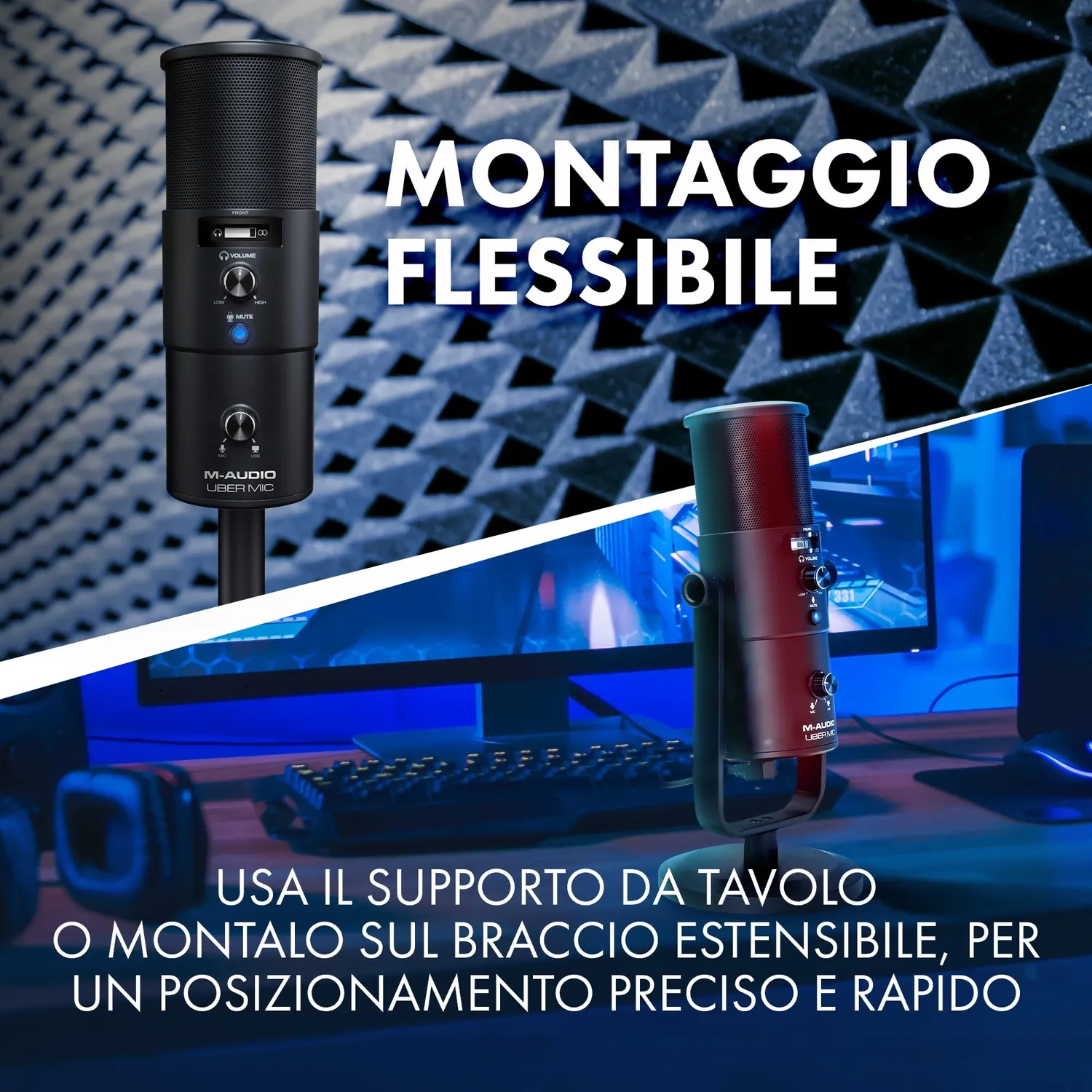 M-Audio Uber Mic microfono USB condensatore streaming