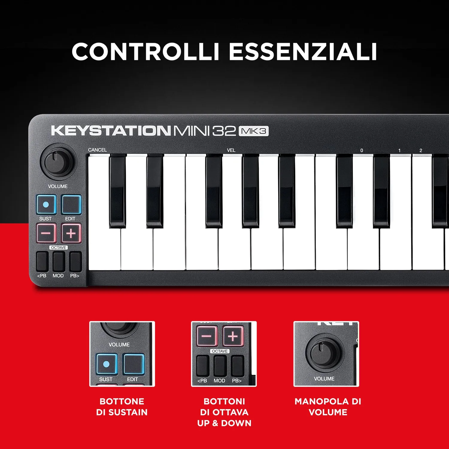 M-Audio Keystation Mini 32 MK3 tastiera MIDI USB 32 tasti