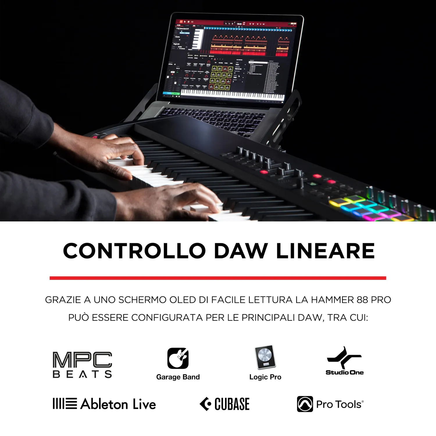 M-Audio Hammer 88 Pro controller MIDI 88 tasti pesati NKS