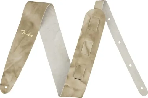 Fender Tie-Dye tracolla chitarra pelle nero 5 cm