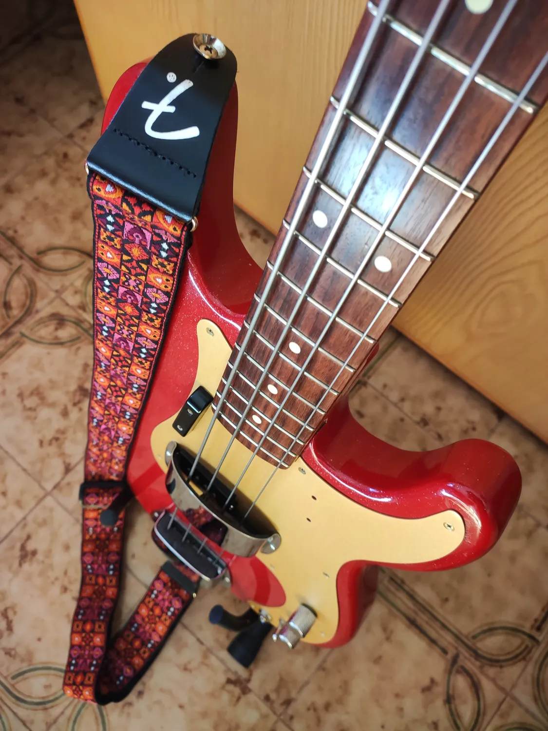 Fender Festival tracolla chitarra blu 5cm mosaico
