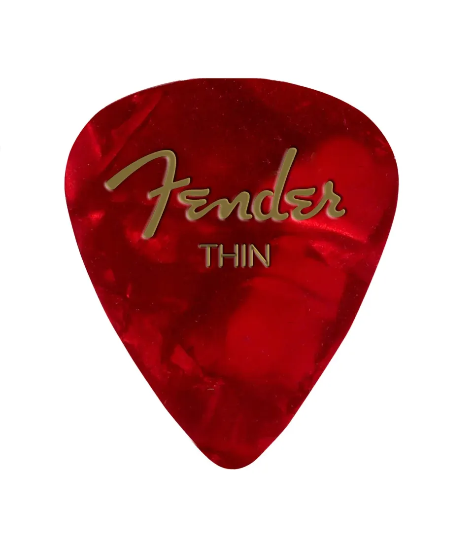 Fender 351 plettri chitarra thin red moto cellulosa