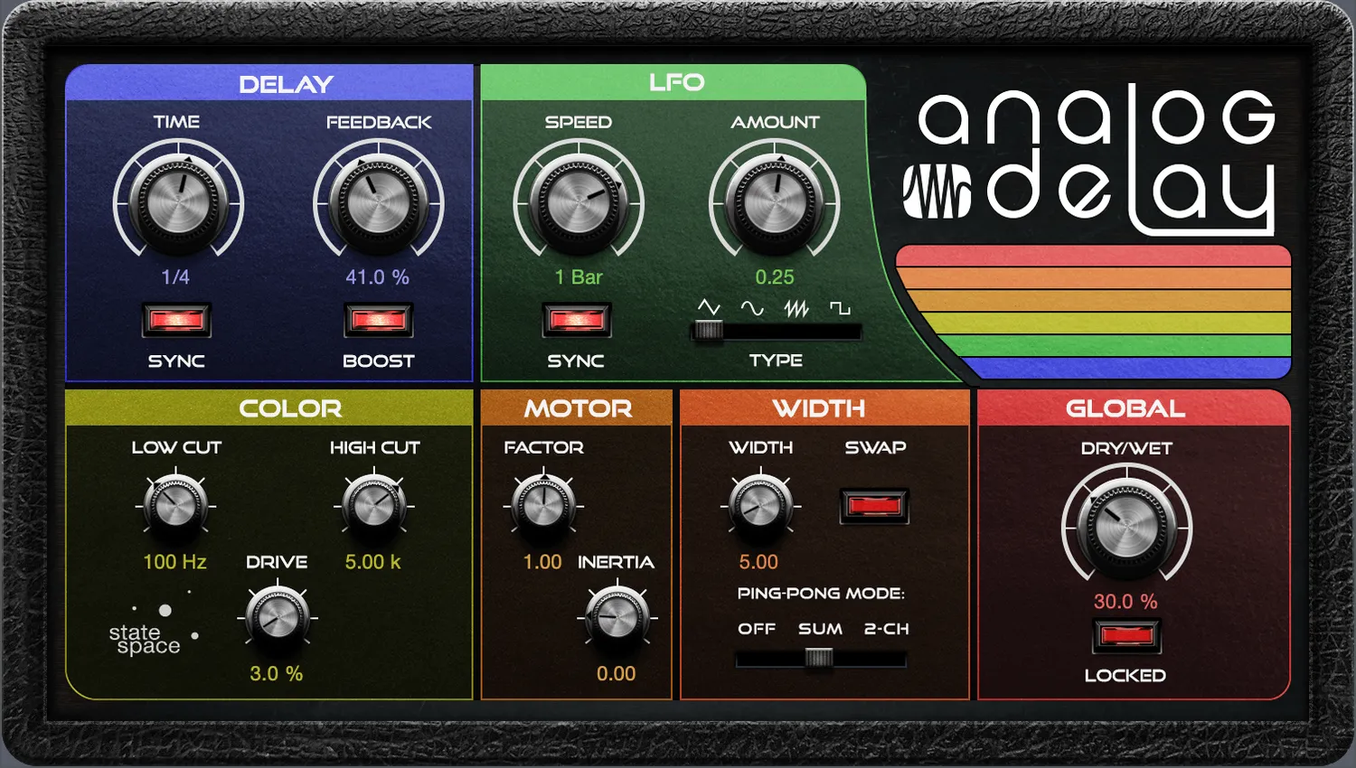 PreSonus Analog Delay plugin delay BBD