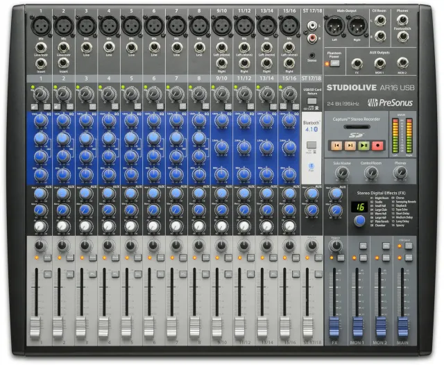 PreSonus StudioLive AR16 USB mixer 18 canali
