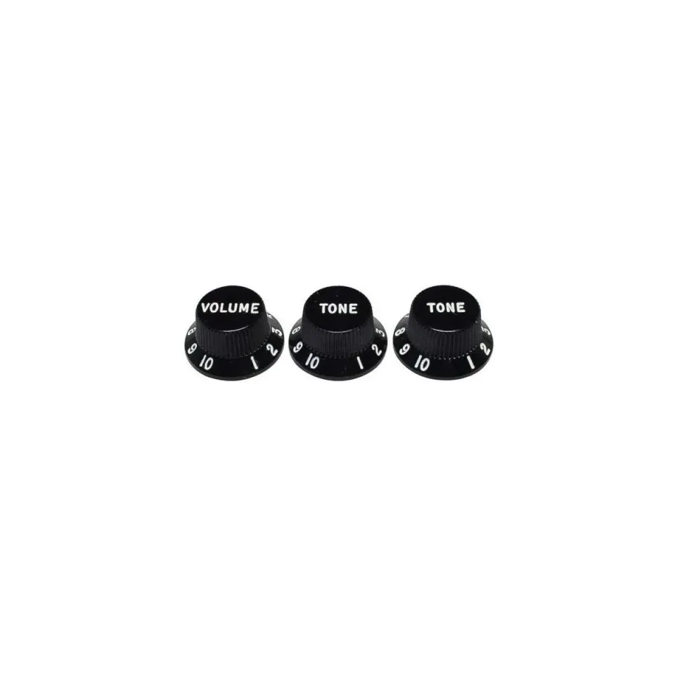 Fender Strat manopole volume tono nere set 3 pezzi