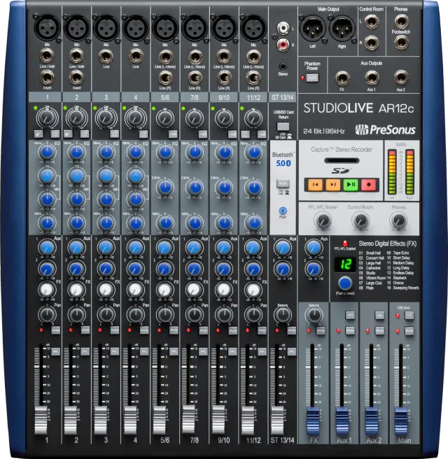 PreSonus StudioLive AR12c mixer analogico 14 canali EU