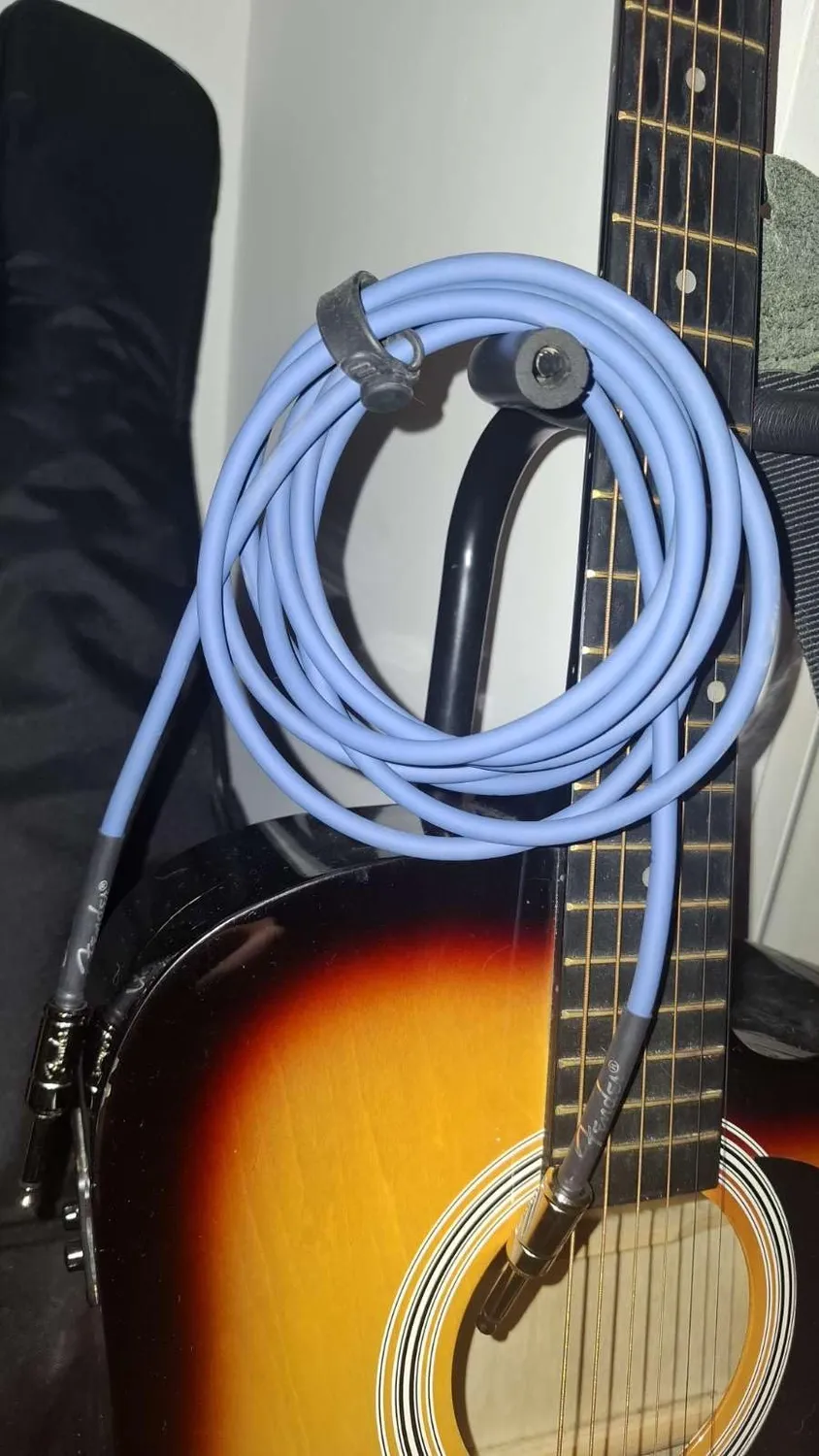 Fender Contour cavo strumento 3m blu Daphne jack dritti